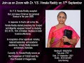 Virtual Prayer Fellowship - 17-09-2022 - Dr.Y.S.Vimala Reddy