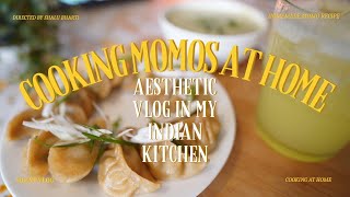 Cooking Momos🥟 at Home | Aesthetic Vlog in My Indian Kitchen