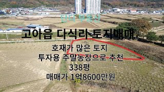 구미토지매매 고아읍다식리토지매매 시멘트도로 접하고 있음 괴평송림지구 도시개발사업 괴평대교 개통호재 기대되는 338평 매매가 1억8600만원 고아읍토지매매