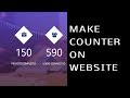 How To Make Counters On Website Using HTML CSS JavaScript | Create Counter Up
