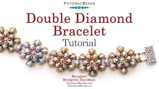 Double Diamond Bracelet - DIY Jewelry Making Tutorial by PotomacBeads