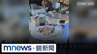 戶外婚禮「蒼蠅」來攪局！　餐桌、餐盤到處停留｜#鏡新聞