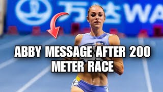 Abby Steiner With A Important Message After Her 200 Meter Diamond League Race ‼️