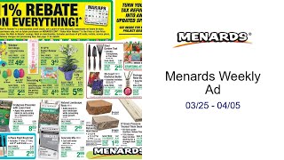 Menards Weekly Ad 03/25 - 04/05