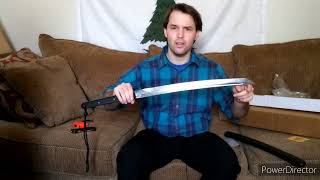 Musha Tactical Wakizashi Unboxing, First Impressions, \u0026 Light Cutting