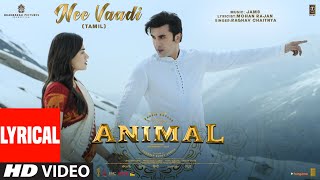 ANIMAL: Nee Vaadi (Lyrical Video) | Ranbir Kapoor, Rashmika | Raghav, Pritam,Mohan | Sandeep Reddy V