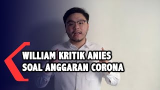 William Kembali Bongkar Kejanggalan Anggaran, Kali Ini Dana Untuk Covid-19 di DKI Jakarta