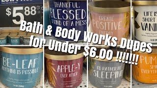 BATH \u0026 BODY WORKS DUPES ???!! BRAND NEW WALMART 3 WICK CANDLES HAUL + COMPARISON