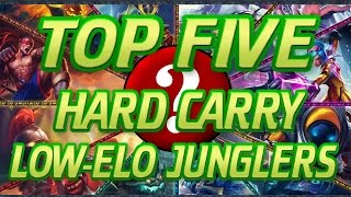 Top 5 BEST Jungler Champions to Carry Solo Queue in Low ELO/Ranks - League of Legends