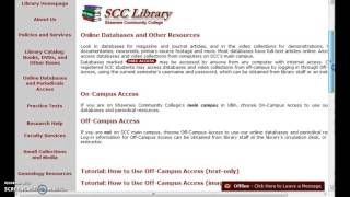 Accessing the SCC Databases