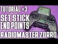 RadioMaster Zorro Tutorial - Setting the channel and stick end points in Betaflight