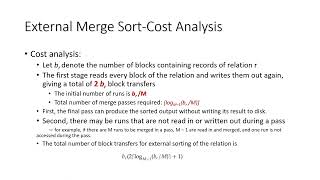 External Sort Merge Algorithm with example