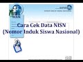 Cara Cek Data NISN (Nomor Induk Siswa Nasional)