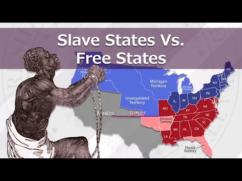 Which states were slave states in 1860?