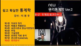 NEW원리통계학V2 #96 두 개의 회귀선 비교