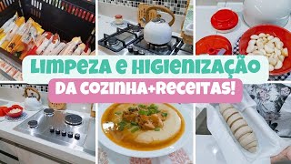 LIMPEI E ORGANIZEI TODA COZINHA| ROTINA DE DONA DE CASA+ TEMPERO CASEIRO| MERCADO| ALMOÇO| FIZ PÃO