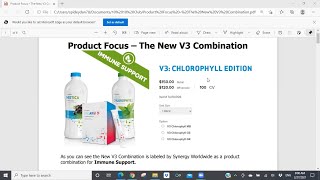 Synergy Worldwide – Product Focus The New V3 Combination