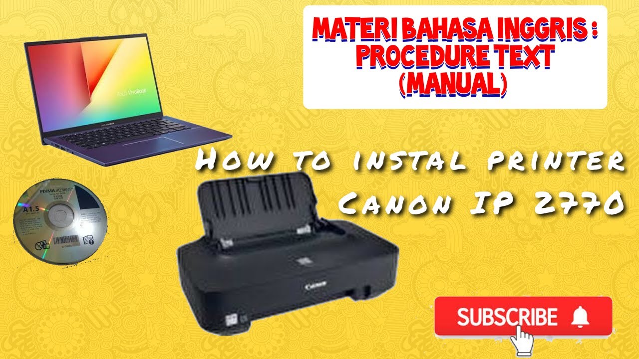 MANUAL : Cara Menginstal Printer Canon IP 2770 (Bahasa Inggris) - YouTube