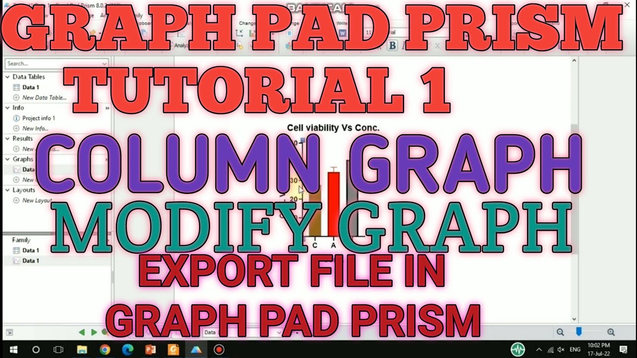 Graphpad Prism Tutorial 1 Ll How To Create Column Graph Ll Xgene And ...