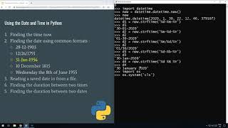 Python - Displaying the date (Date/Time Tutorial Part 2)