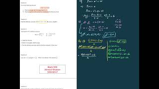 Midterm 1st Exam Math099 Precalculus 2025 1st course Ahmed Shaban TEL5091017 (جامعة عبد الله السالم)