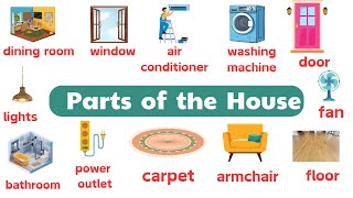 Parts of A House | House Vocabulary | Parts \u0026 Objects Of The House Vocabulary #house #homeitems