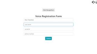 HTML Form Voice Filling