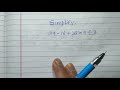 simplify class 6 simplify kaise karte hain