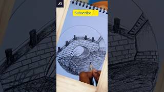 Scenery Drawing 💙💜💙 Pencil drawing 🤩easy 😍Drawing tutorial #shorts #scenery #drawing #trending