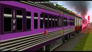 Thai Trainz EP.27 : ALSTHOM 4135 ขบวนรถเร็วที่ 169 กรุงเทพ-ยะลา เข้า-ออก สถานีรถไฟควนเนียง