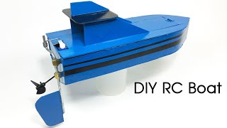 How To Make a RC Boat using 180 Motor / DIY RC jet Boat / RC Air Boat