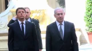 Italian PM Renzi welcomes PM Netanyahu in Rome