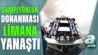 Şampiyon Trabzonspor Kafilesi, Faroz Limanı'na Ulaştı Taraftarlarıyla Bütünleşti! / A Spor