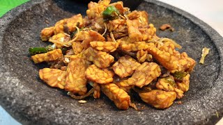 TEMPEH Goreng Berlada Hijau | Green Pepper Fry TEMPEH (Rich in protein low in carbs)