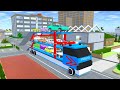 Mobil Truk Polisi Tiga Tingkat full muatan mobil 🤣sakura school simulator