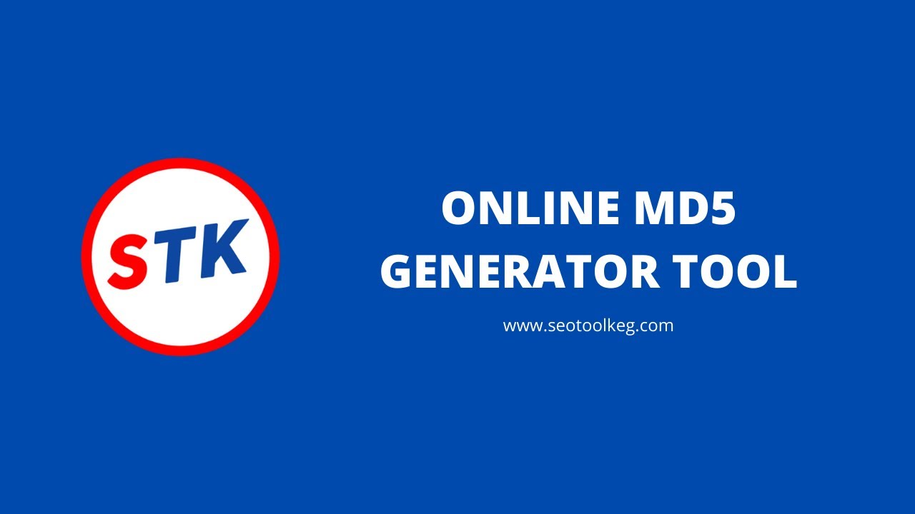 Online Md5 Generator By SEO Tool Keg - YouTube