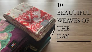 10 Beautiful Weaves of the Day | Shop on www.fabk.in | Whatsapp 7338872202 #fabksarees #indianweaves