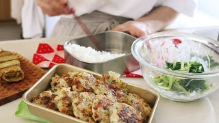 【お弁当作り】いくらでも食べれる！玉ねぎとささみの青のりチーズ焼き弁当bento＃894