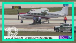 Life-saving reunion after Florida man lands plane with no experience