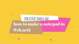 how to make a notepad in vb net #notepad #vb.net #programming #basic