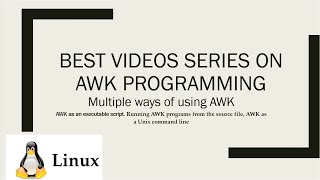Multiple way of using AWK