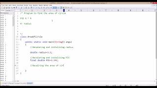 Java Program To Find Area Of Circle #areaofcircle #java #codinglife #coder