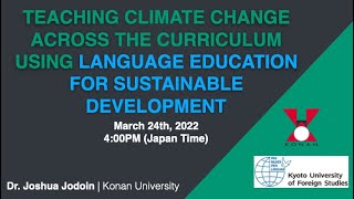 Teaching Climate Change Across the curriculum using Language Education for Sustainable Development