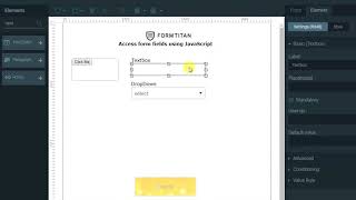 Access digital form fields using JavaScript