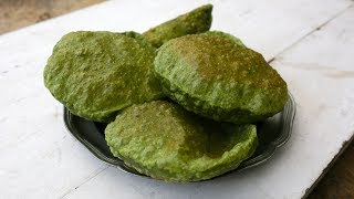 Palak Puri - how to make spinach puri at home!