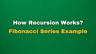 Learn Recursion with Fun: Fibonacci Series in JavaScript Animation! | JavaScript | Recursion | 2024