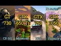 GeForce GT 730 vs GTX 650 Ti vs GTX 750 vs GTX 1050 = 4 Games in 2021