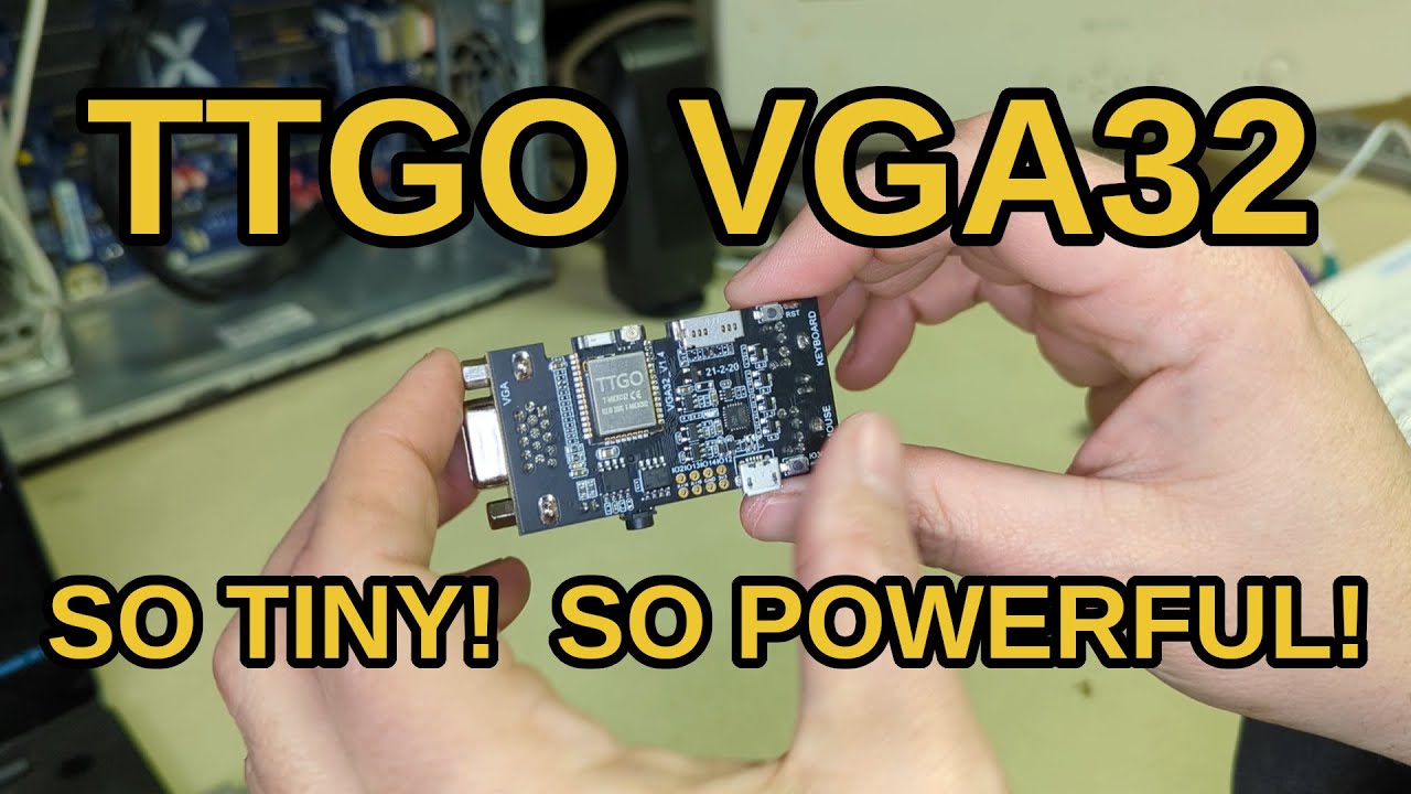 TTGO VGA32 - Tiny ESP32 FabGL Development Board - YouTube