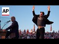 Elon Musk captured jumping on stage at Trump rally