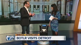 Robotic butler from Aloft Hotels, Botlr, visits Detroit location